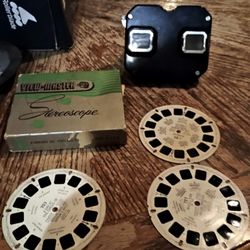 Vintage Sawyer's View-Master Stereoscope with 3 Reels Rudolph, Circus & Baseball