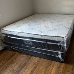 Queen PillowTop Mattress Free Box Springs Brand New