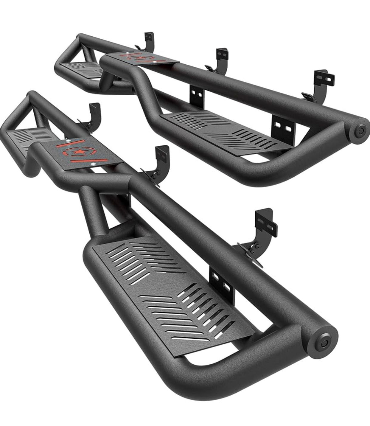 Running Boards Compatible for 2009-2018 Dodge Ram 1500 Crew Cab, 2019-2024 Ram 1500 Classic, 2010-2024 Ram 2500 & 3500, Bolt-on Side Step Steel Nerf B