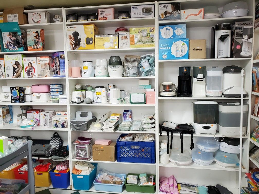 Baby Bottle Warmer,  Wipe Warmer, Sterilizer, Diaper Genie, Baby Carrier,  & Diapers 