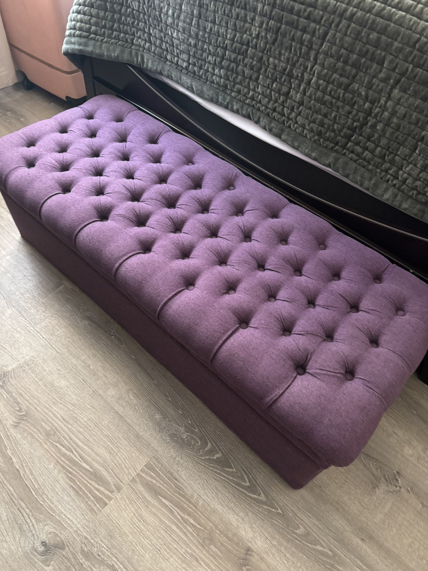 Purple Storage Ottoman