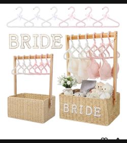 Bridal Shower wicker gift box with hangers. Brand new. Simple assembly required