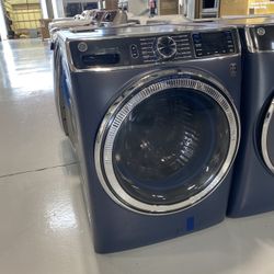 GE Blue Sapphire 5.0 Cu. Ft. Smart Front Load Steam Washer With SmartDispense UltraFresh Vent System