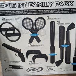 Nintendo Wii Gaming Accessories Intec 15 In 1 Family New Selaed