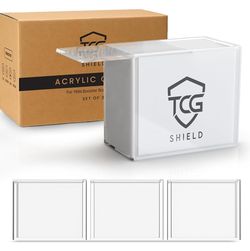 Acrylic Display Case for Booster Box with Magnetic Sliding Lid 5mm + 8mm Clear Protective Showcase (3 Pack) Pokémon 