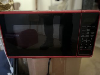 Small Microwave And Singles Serve Coffee Maker