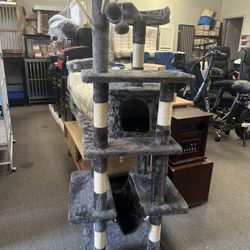 Cat Tree 54” Cat Tower Cat Condo House with Scratching Posts