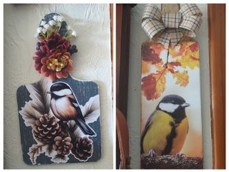 Hand Made Wall Decor Birds Of Fall 