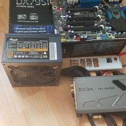 Gamer PC Motherboard, CPU, Audio Card & Power Supply 