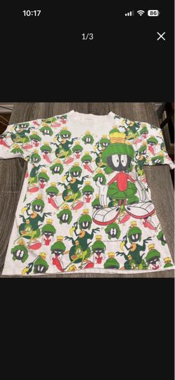 Vintage Marvin The Martian All Over Print 1993 Size Large