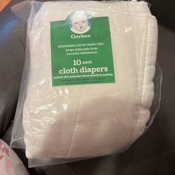 Gerber 10 Pack cloth Diapers 
