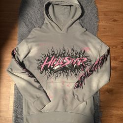Grey Hellstar Hoodie Medium