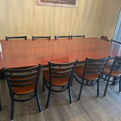 Dining Room Table and 10 Chairs