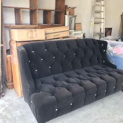 Trendy black couch