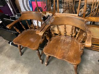 4 Wood Captain's Chairs