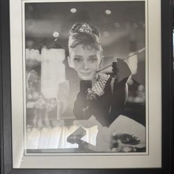 Framed Audrey Hepburn Breakfast at Tiffany's Art Poster