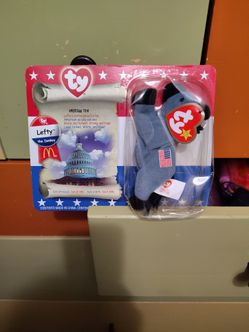1996 Sealed Ty Teenie Beanies McDonald's Toy "Lefty" the Donkey
