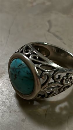925 Vintage-Style Sterling Silver Oval Turquoise