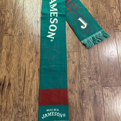 Trademarked, Jamison, Red Green And White Fringed Scarf