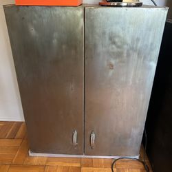 Metal Mid Century Side Cabinet 