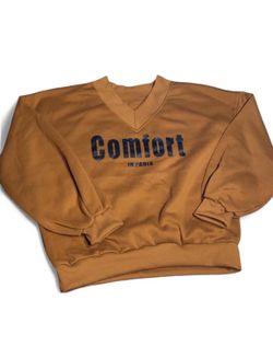 SHEIN Brown and black Comfort In Paris sweatshirt