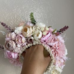 Baby Floral Bonnet For Photoshoot 