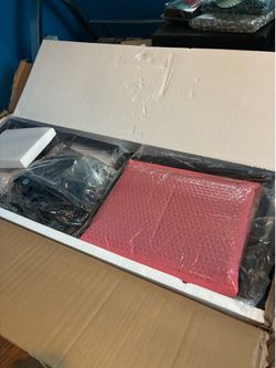 LED lights dresser with a phone charger and a remote for it