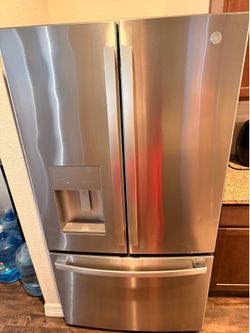 GE Profile Stainless Steel French Door Refrigerator with Ice & Water Dispenser