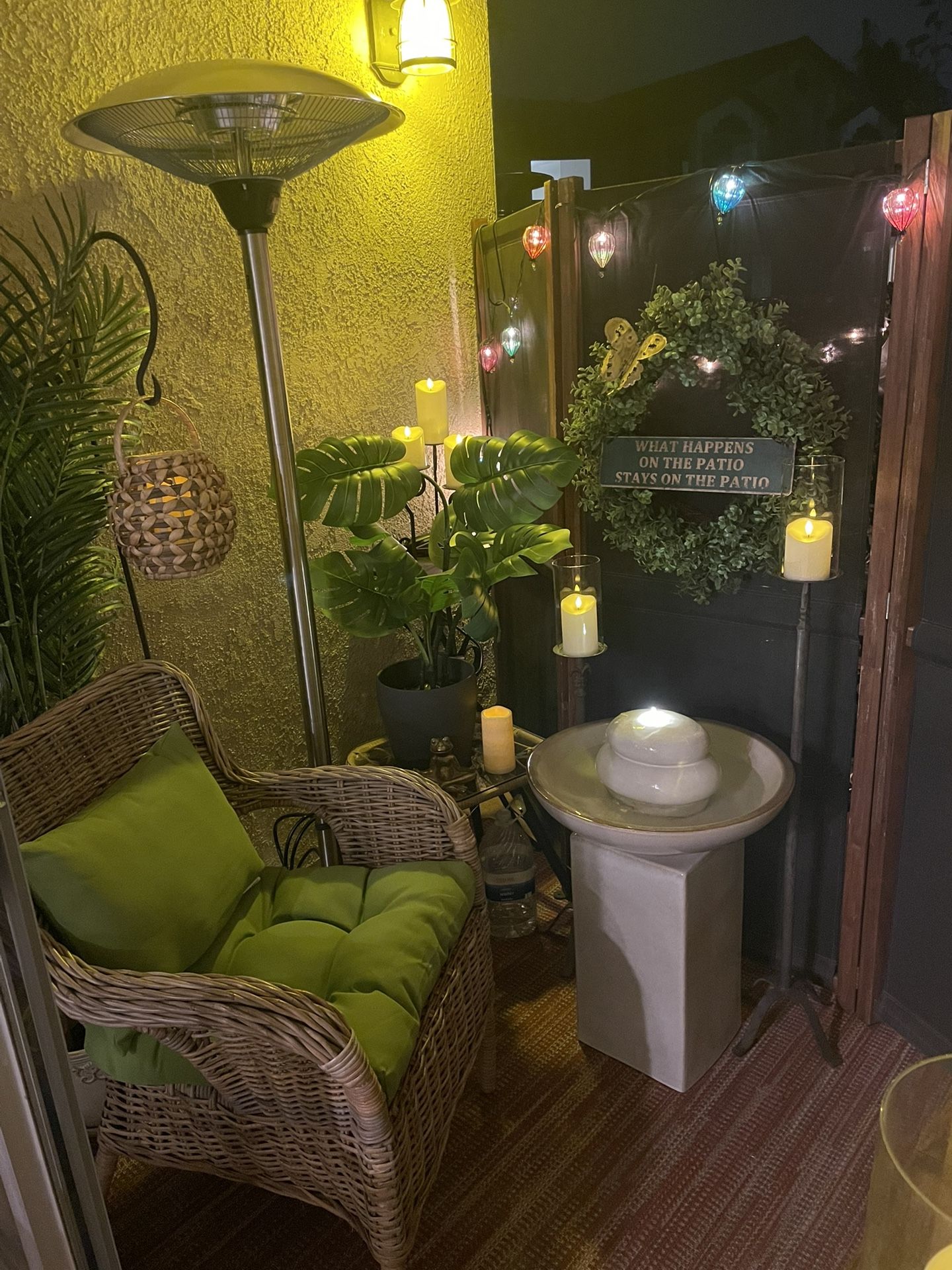 Outdoor fountain - Pedestal Base With Light