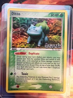 Ditto (Bulbasaur) - 36/113 - Reverse Holo Stamped - Delta Species