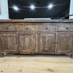 Gorgeous Jungle Rustic Vintage Cabinet, Solid Wood.