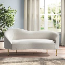 3 velvet white and gold curve couches Org $2299 each.
