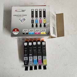 Canon 5-Pack Ink Cartridge 251 Black, Gray,  Cyan, Magenta and Yellow Ink