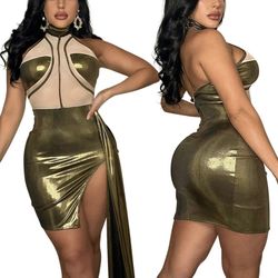 Gold Elegant Dress