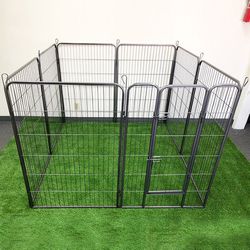 (New) $115 Heavy-Duty Pet Playpen Pet Crate Kennel Fence 48” Tall x 32” Wide x 8-Panel 