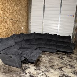 Dark Grey Reclining Sectional Sofa