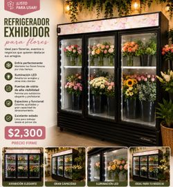 REFRIGERADOR EXHIBIDOR para flores