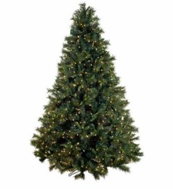 8ft Artificial Christmas Tree 2038 PVC + PE mix tips Hinged w/ 650 Warm LED Light 
