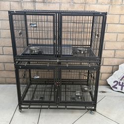 Double Stacked Dog/Pet Cage
