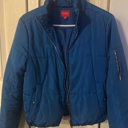 Blue Bomber Guess Jacket Size M