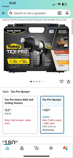Homax TexPro Texture System Sprayer with Durable Carry Case