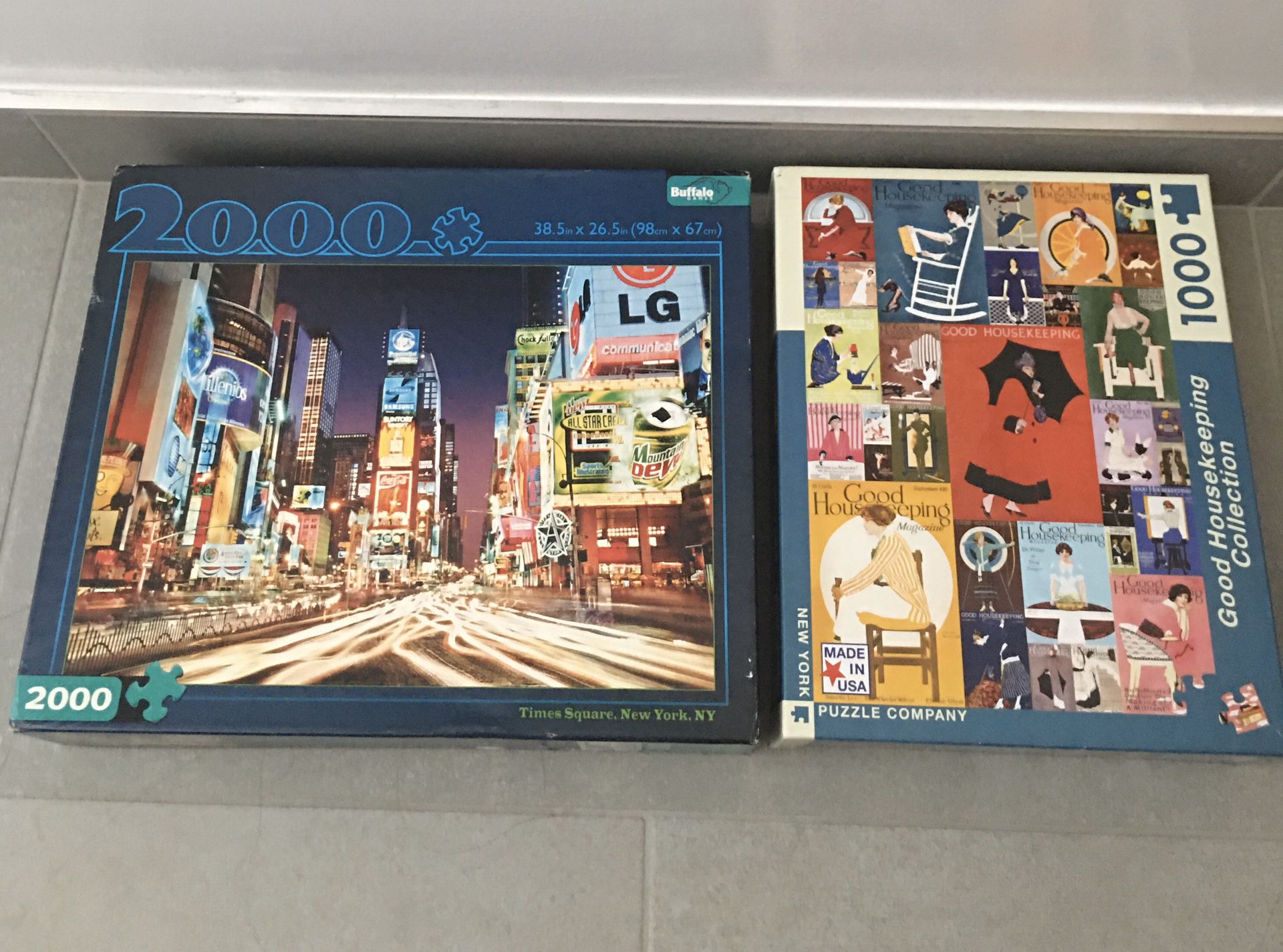 Two new puzzles 1500 &1000 pieces coke music