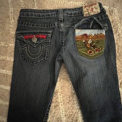 y2k budda embroidered true religion jeans women 