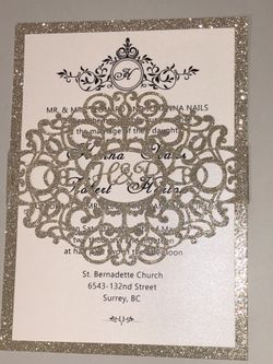 Quincianera or wedding invitations