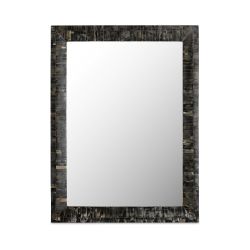 Avis Black Horn Inlay Mirror