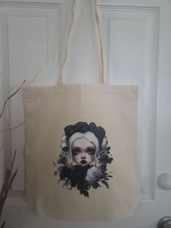 Goth Halloween Tote bags