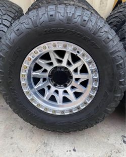 ✅🔥Wheel 🛞 17*9 6.139  para Toyota Tacoma Chevy Silverado Rines y llantas usadas 285/70/17 En buenas condiciones