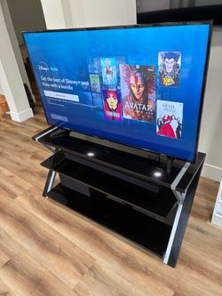 Large 55” Flat Screen Samsung TV with TV Stand