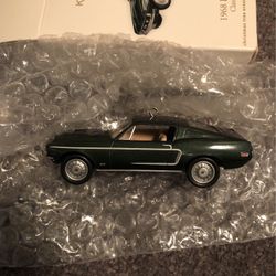 Christmas Ornament 1968 Mustang Fastback GT In Green ( The Bullet Car)