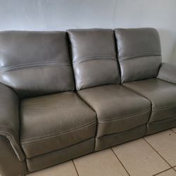 Leather Sofa Couch Reclinable 